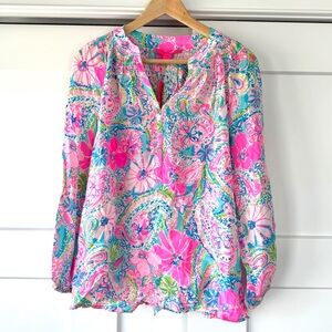 Lilly Pulitzer Elsa Top - Flock Full of Fun